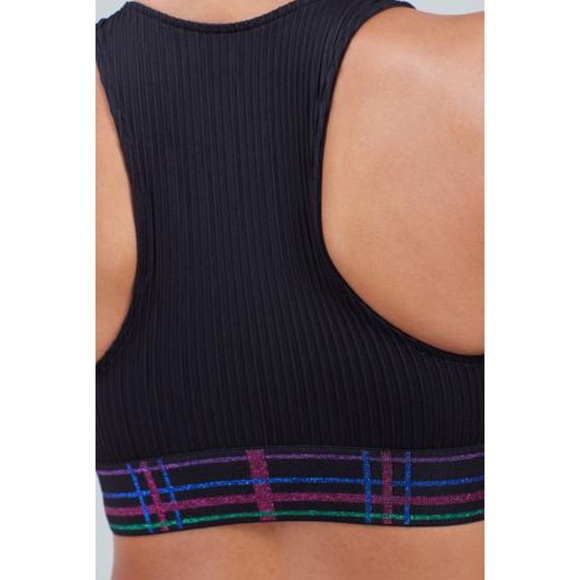 Terez Glitter Plaid Sports Bra sz S NWT - Picture 4 of 9